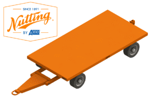 36x72 5th Wheel Quad Steer Tugger Cart - 2,000 lb Capacity