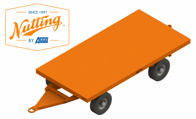 Quad Steer Tugger Cart with Pneumatic Wheels