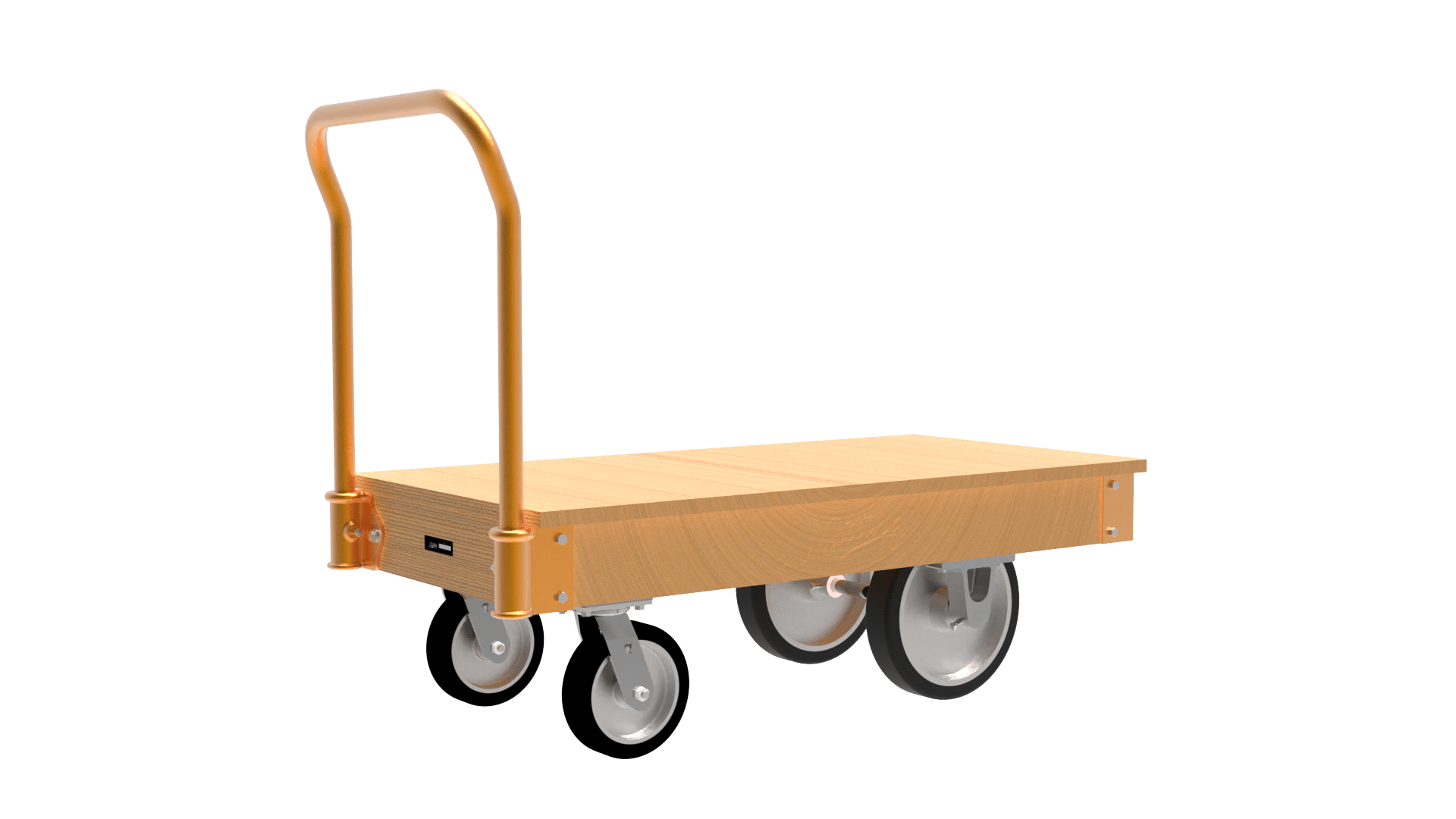 Wood Deck Warehouse Cart