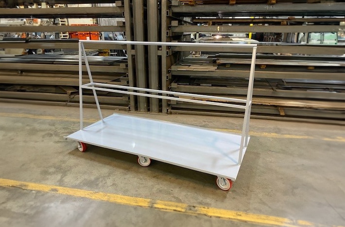 A Frame Cart with Wheels