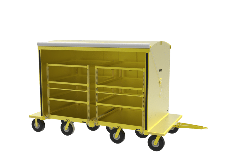 Mother Daughter Covered Tugger Cart With Adjustable Shelves