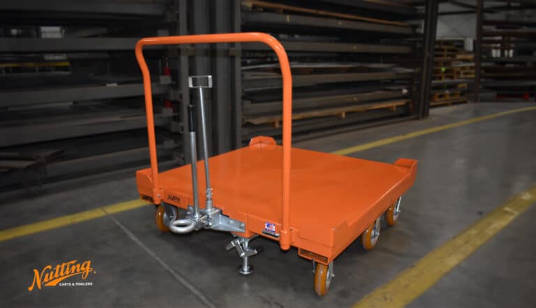 pallet cart with retractable hitch