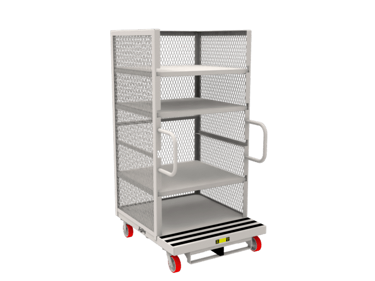 order picker cart with shelves
