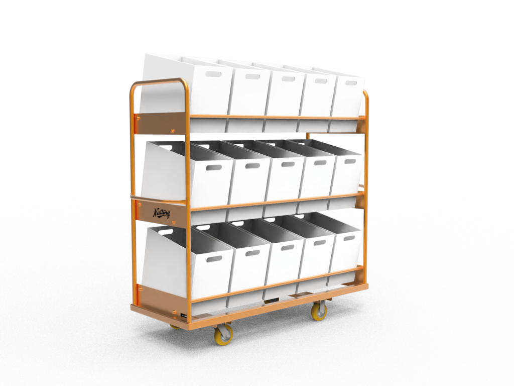 30x72 Three-Shelf Tote Cart | 750 lb Capacity