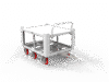 towable pallet cart with raised deck