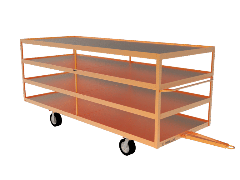 tow cart with shelves