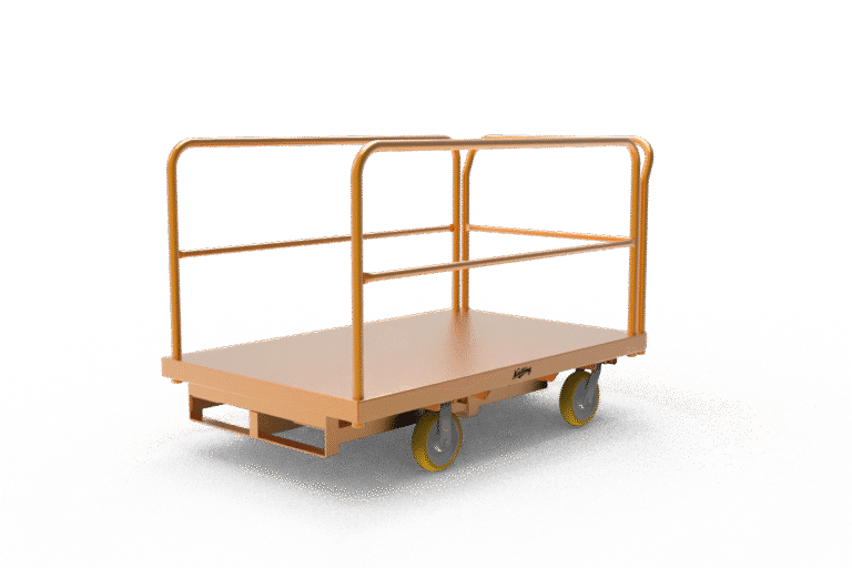 order picker cart with rails