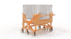 material basket with wheels