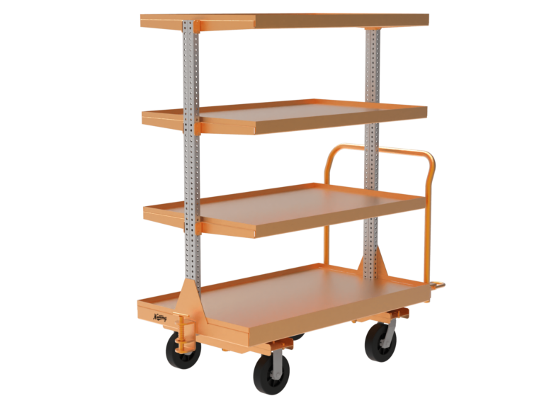 ergonomic shelf cart