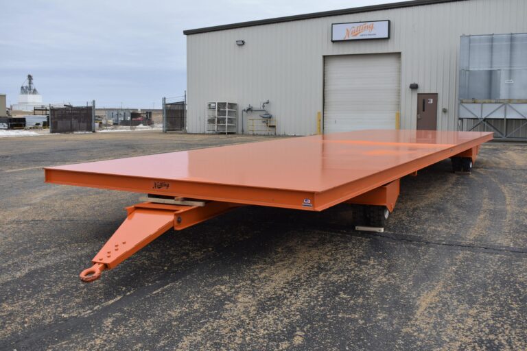 20000 lb capacity industrial trailer with 20 inch solid pneumatic tires