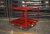 48x48 steel order picking platform cart with elevated deck