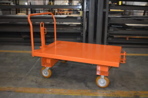 36 x 53 hybrid steer trailer with drawbar tongue and ergo poly wheels